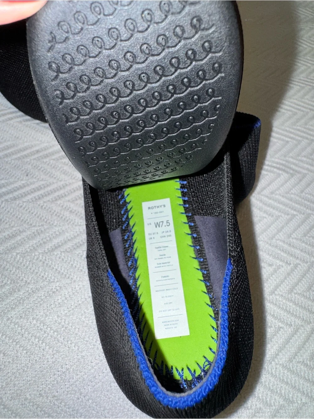 Rothy's Black Knit Women's Slip-On Loafers